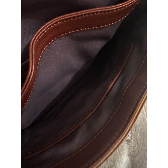 Kooba Satchel Crossbody Bag Womens Brown‎ Leather Top Handle Adjustable Strap - Picture 13 of 13